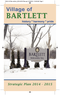 2015 strategic plan - Village of Bartlett