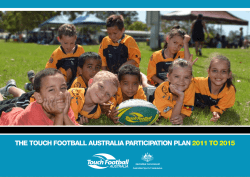 the touch football australia participation plan 2011 to 2015