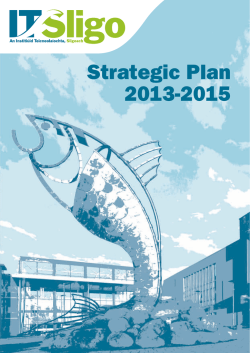 Strategic Plan 2013-2015 - Institute of Technology Sligo