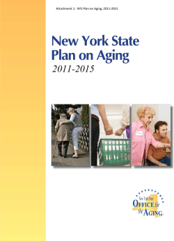 NYS Plan on Aging, 2011-2015 - Office of the Professions