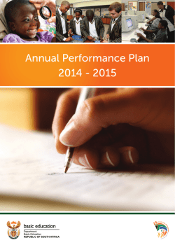 Annual Performance Plan 2014 - 2015