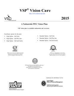 VSP - 2015 Vision Plan Brochure (PDF)
