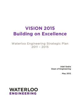 VISION 2015 Building on Excellence