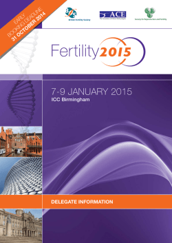 Fertility 2015 - Association of Clinical Embryologists