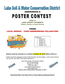 2015 Lake Soil and Water Conservation District Poster Contest