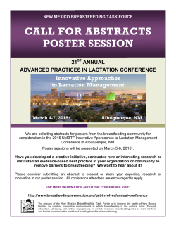 2015 Poster Abstract.pdf - New Mexico Breastfeeding Task Force
