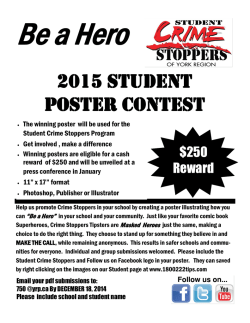 Student Crime Stoppers Poster Contest 2015