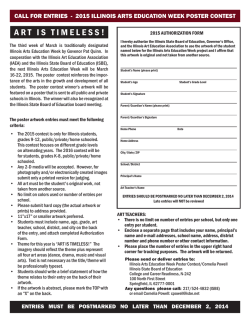 2015 Illinois Arts Education Week Poster Contest Authorization Form