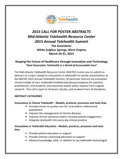 2015 CALL FOR POSTER ABSTRACTS Mid
