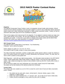 2015 NACD Poster Contest Rules
