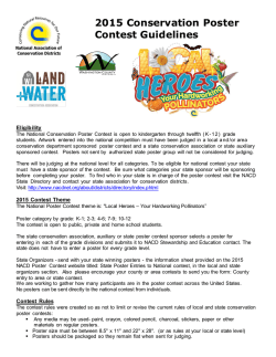 2015 Conservation Poster Contest Guidelines