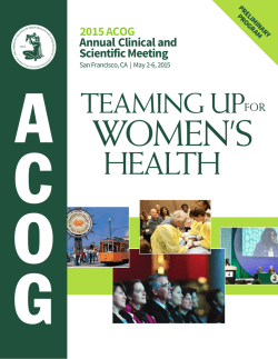 2015 ACOG Annual Clinical and Scientific Meeting