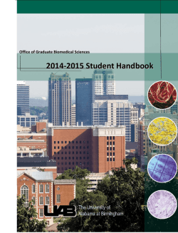 GBS Handbook 2014-2015 - The University of Alabama at Birmingham