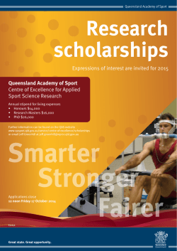 Research Scholarships 2015 - poster