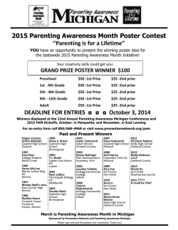 2015 Parenting Awareness Month Poster Contest “Parenting is for a
