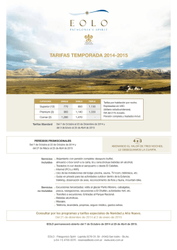 EOLO Tarifas 2014-2015