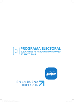 Programa electoral del PP - Europeas 2014