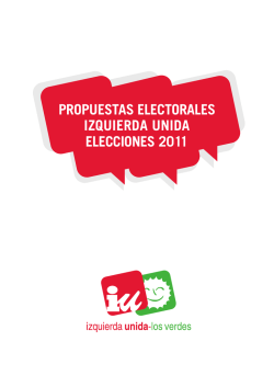 PROPUESTAS ELECTORALES IZQUIERDA UNIDA ELECCIONES
