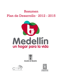 Resumen Plan de Desarrollo · 2012 - 2015