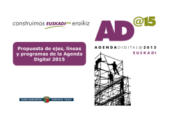 í Propuesta de ejes, líneas y programas de la Agenda Digital 2015