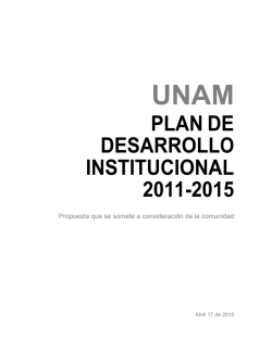 PLAN DE DESARROLLO INSTITUCIONAL 2011-2015