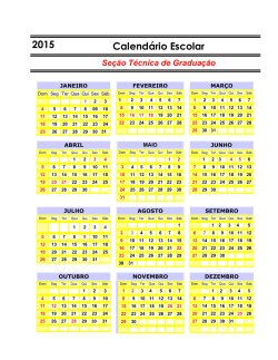 2015 Calendário Escolar - Faculdade de Ciências e Letras