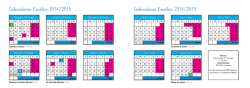 Calendario Escolar 2014/2015 Calendario Escolar 2014/2015