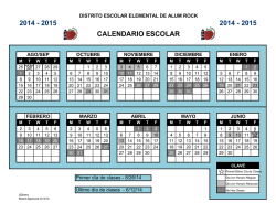 2014 - 2015 2014 - 2015 CALENDARIO ESCOLAR