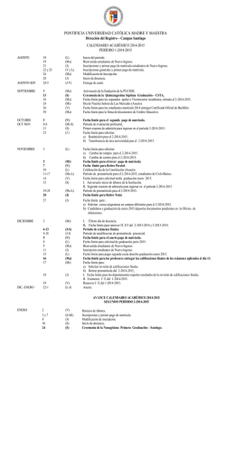 calendario académico 1-2014-2015