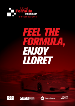 8-9-10th May 2015 - F1 Packs COSTA Barcelona