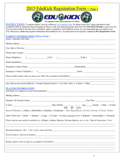 2015 EduKick Registration Form – Page 1