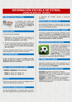 información general esc. fútbol 2014/2015