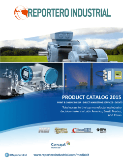 Product Catalog 2015 - Reportero Industrial
