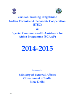 Training Brochure 2014 - 2015 - ITEC