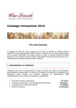 Catalogo formativo 2015