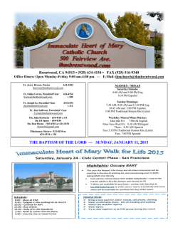 Bulletin - Immaculate Heart of Mary
