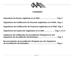 CONTENIDO Laboratorio de Ensayo registrado en el ONA - Conacyt
