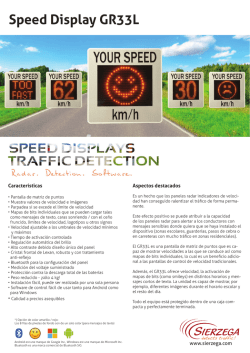 Speed Display GR33L - Home | Sierzega elektronik