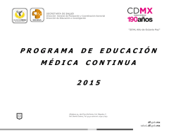 Programa de Educación Continua 2015 - Secretaría de Salud