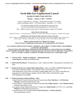 North Hills East Neighborhood Council - The City of Los Angeles