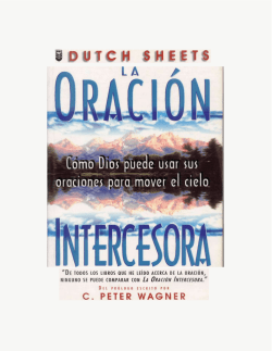La oración Intercesora (Dutch Sheets) - Página de Eunice