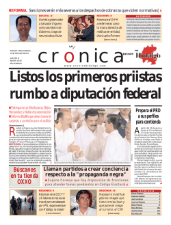 jueves 8 de enero - La Crónica de Hoy en Hidalgo