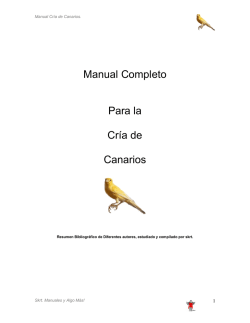 Manual Completo Para la Cría de Canarios - SJCO