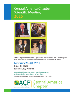 ACP Central America Chapter Meeting - American College of