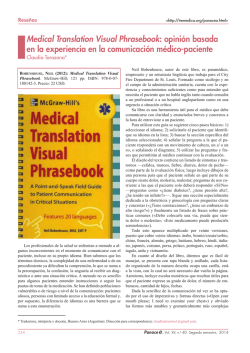 Medical Translation Visual Phrasebook - Tremédica