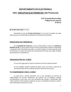 CIRCUITOS ELECTRONICOS I - CBI