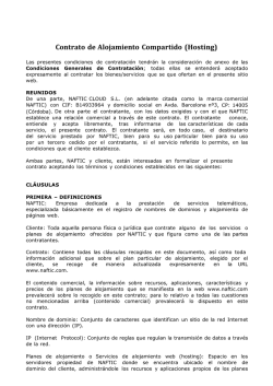 Contrato de Alojamiento Compartido (Hosting) - Diseño web Córdoba