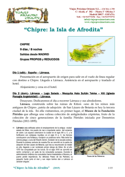 “Chipre: la Isla de Afrodita”