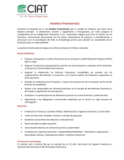 Analista Financiero(a) - CIAT - cgiar