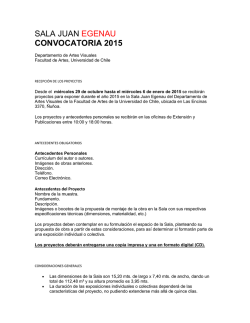 Sala Juan Egenau | Convocatoria 2015 (pdf) - Facultad de Artes